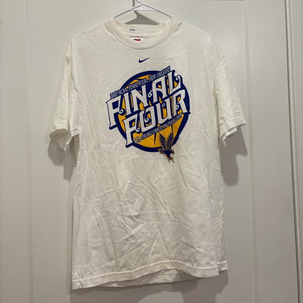 Nike Team 2003 NCAA Final Four New Orleans T-Shirt Mens Medium White Vintage